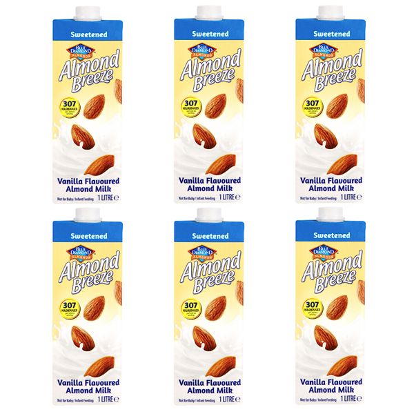 Almond Breeze Almond Milk Sweetened Vanilla - 6 x 1L