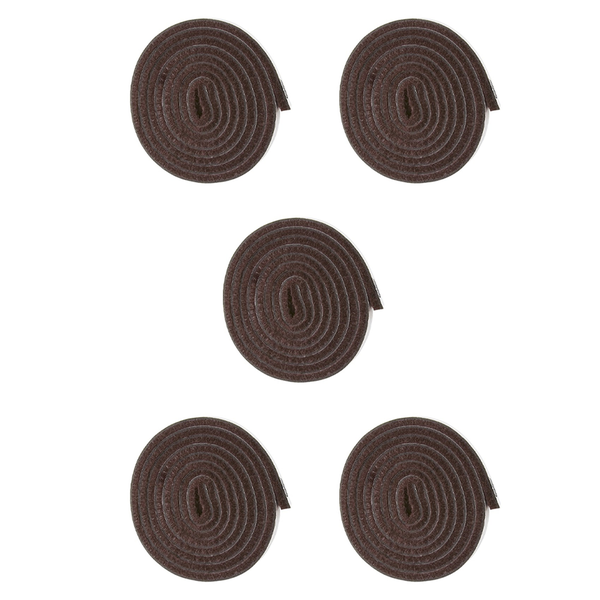 Self-Stick Felt Strip Roll For Surfaces (1/2 Inch X 60 Inch) Brown