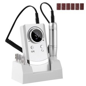 Electric Nail Drill Machine Nail File Kit Manicure Tool with Stand Base
