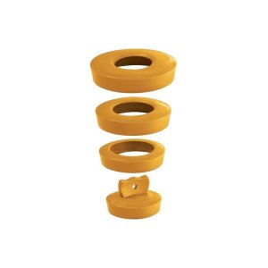 Wirquin - Universal Basin/Sink Plug - Orange - 4 Pack