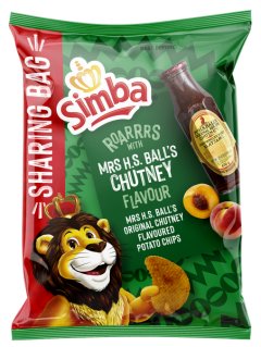 Simba Potato Chips Extra Large Bag Mrs Balls Chutney 15x200g