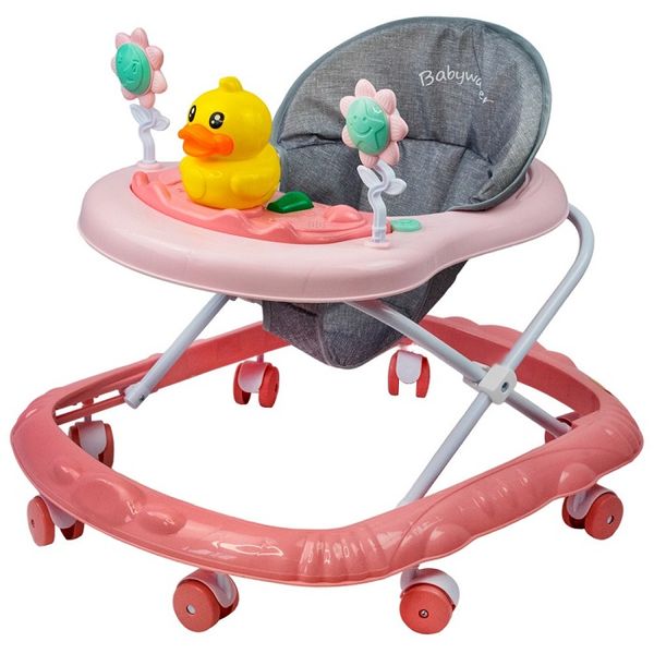 Baby Walker with Music, Soft Seat, &amp; Smooth Wheels