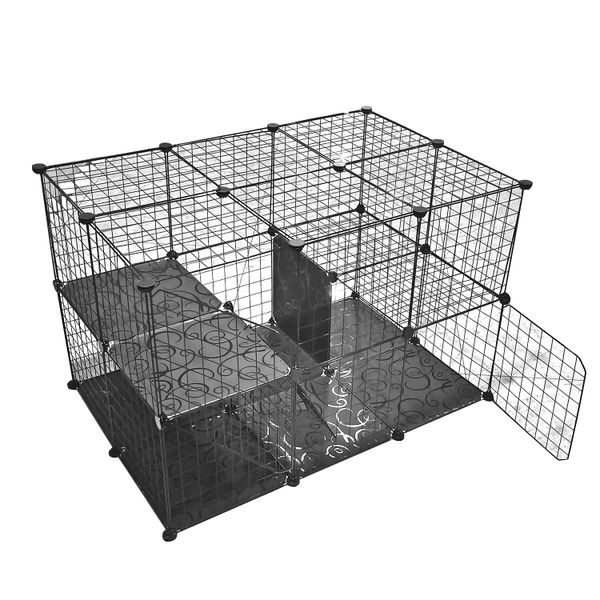 Pet DIY Indoor Small Animal Cage Playpen 38 Pieces (111cm)