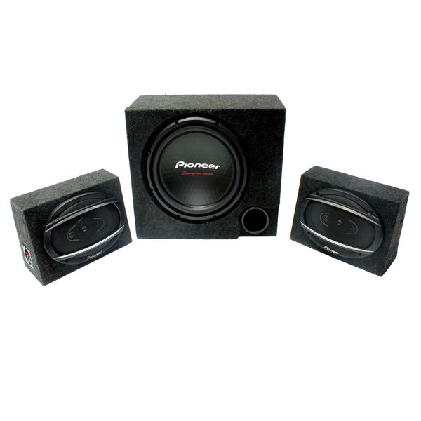 Pioneer Subwoofer &amp; 6x9 Speaker Combo in Enclosure - Wiring Connection Port