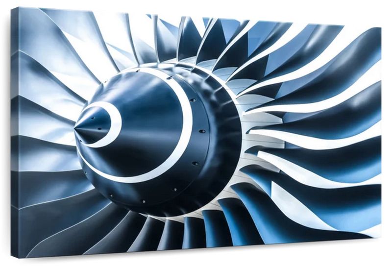 Canvas Art - Aircraft Engine Canvas Wall Art Living Bedroom Decor