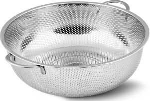 Stainless Steel Colander - Micro-Perforated Strainer - 19.5cm