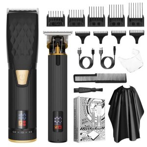 Professional Cordless Hair Clippers/Shaver For Men, 7 in 1 Black