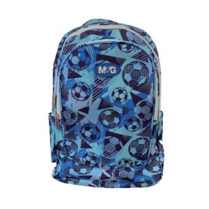 M &amp; G School Backpack - Blue Football