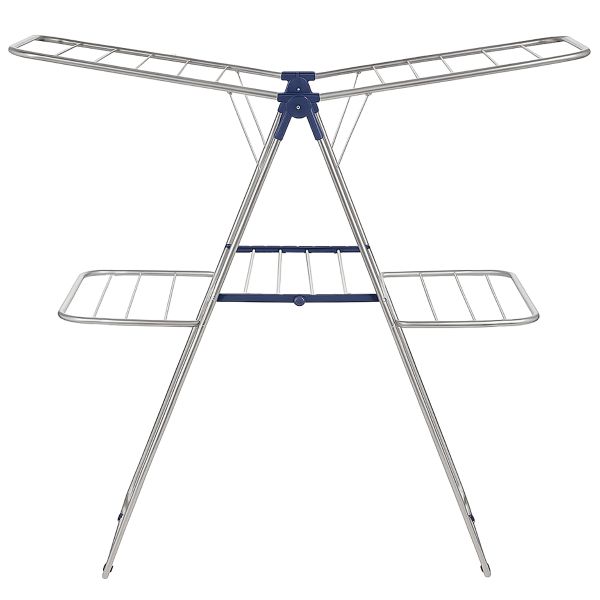 Foldable Heavy-Duty Steel Drying Rack for Indoor/Outdoor Use