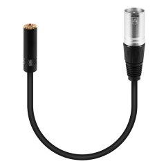 0.3M Wire 3 Pin Xlr Male to 3.5Mm Female Audio Connector Stereo Microphone