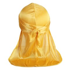 Durag Boss Silky Satin Durag with Extra Length Ties (Silver Grey)