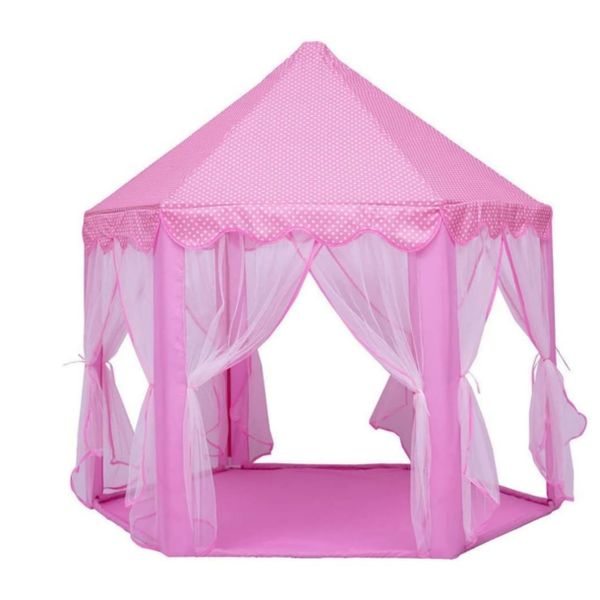 Kids Castle, Girls Play Tent, Princess Tent, Girls Large Hexagon Playhouse
