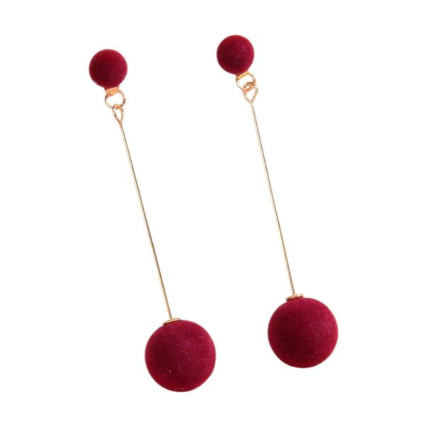 Women's Retro Round Pedant Design Drop And Dangle Earrings - White/Gold