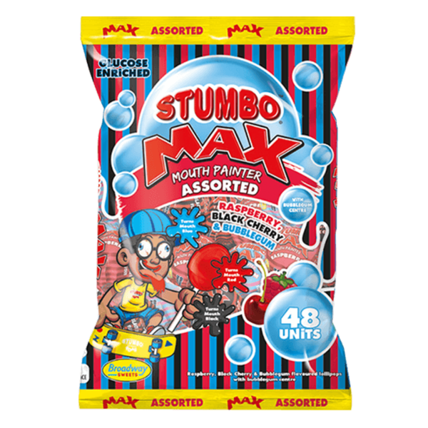 Stumbo Mouth Painter Assorted Lollipops 48s