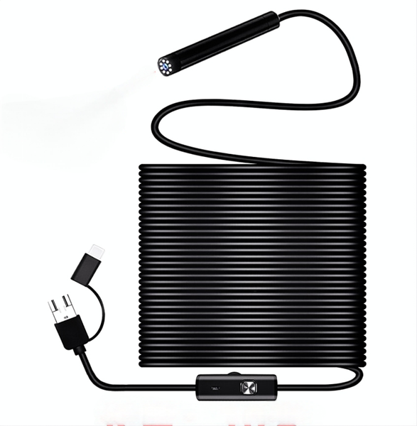 Android Endoscope Camera 3 IN1 Micro USB Type C Borescope Mini Camera 5M