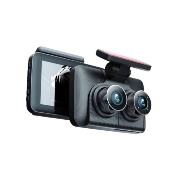 3-Way Dash Cam - 1080P Car Camera with Night Vision &amp; G-Sensor