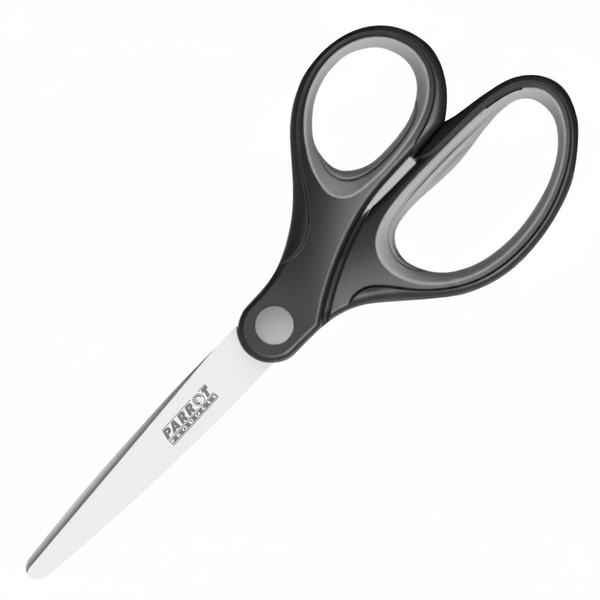 Parrot 18cm Office Scissors with Stainless Steel Blade - Grey