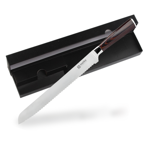 Topika - Bread Knife 25cm, Serrated Bread Cutter for Homemade Bread &amp; Cake