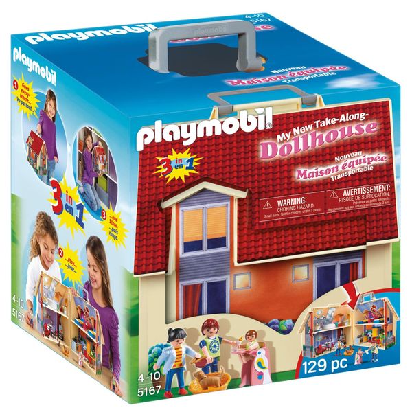 PLAYMOBIL Take Along Modern Doll House 5167 - 4 - 10 Years -129 Pieces