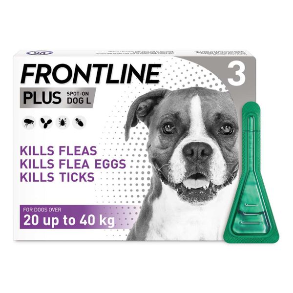 Frontline Plus Fleas, Ticks and Lice Treatment for Dog (Size: XL)