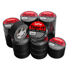 Tape-iT Carton with 24 Rolls of Black Gaffer Tape 48mm x 25m | Ti4825BG24