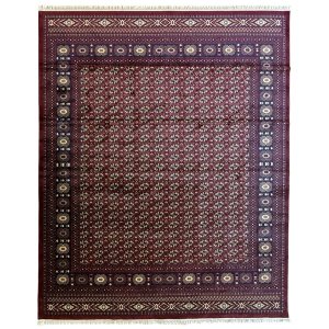 Turkish Dark Red Bokhara Design 290 L x 200W cm Rug