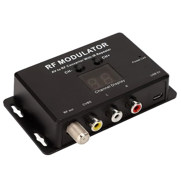 AV to RF Modulator Convertor RCA Coaxial Adapter Compatible with Switch PS4