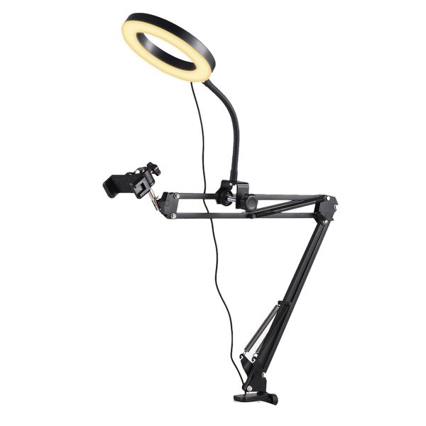 Dimmable Ring Light With Tripod Arm