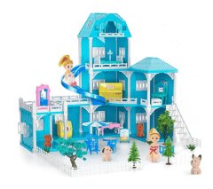 3 Storey Kids Doll Playhouse - Blue