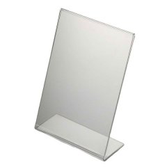 Desktop Clear Perspex Exhibition Stand - 127 x 178mm