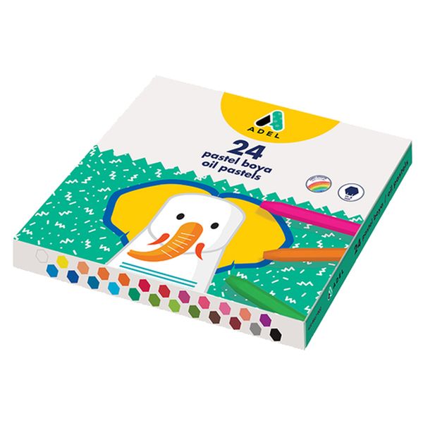 Oil Pastels, Hexagonal, 24 Colours (Pack of 5)