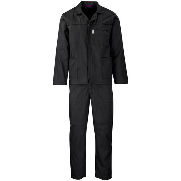 2 Piece Plain Black Work Suit