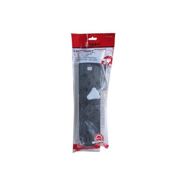 Target 9 Way Multi Plug with Sockets White