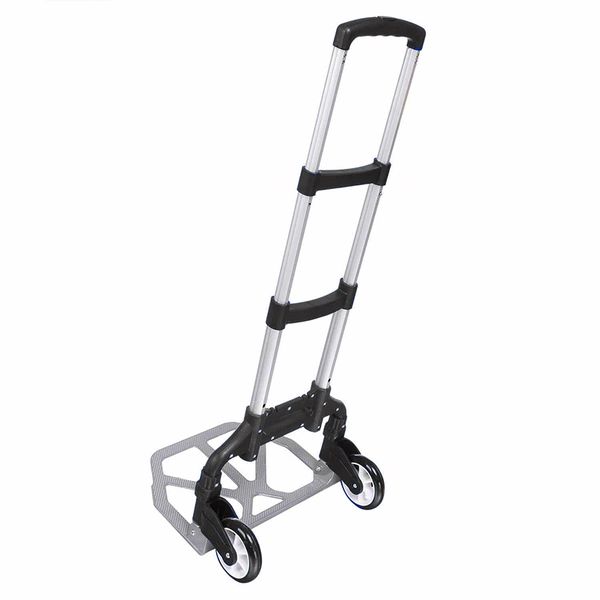 Multi-Functional Aluminium Alloy Foldable Trolley- Holds upto 75kg (Black)