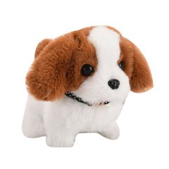 Simulation Plush Electric Puppy Walking Wagging Tail Barking 18x14.5x13.5