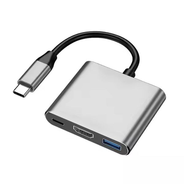 For 3-in-1 USB C Hub Type-C to HDMI Adapter Converter 4K 5Gbps