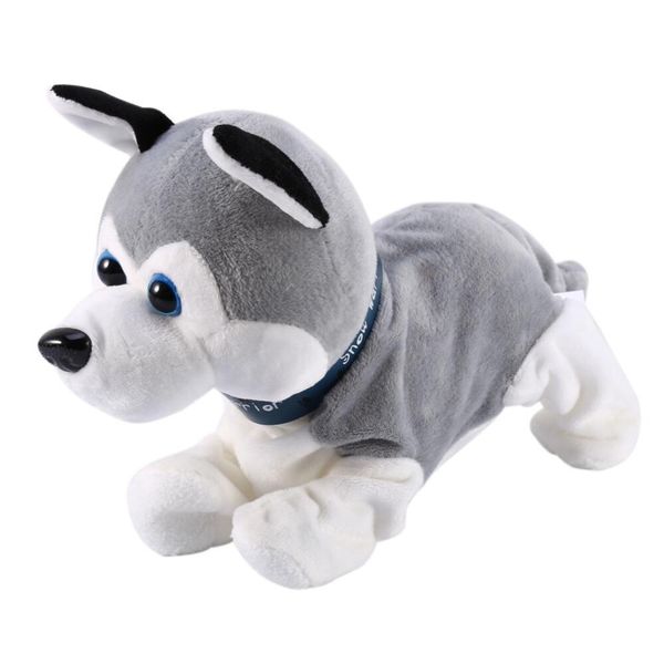 Electronic Interactive Sound Control Robot Toy Dog (Grey)
