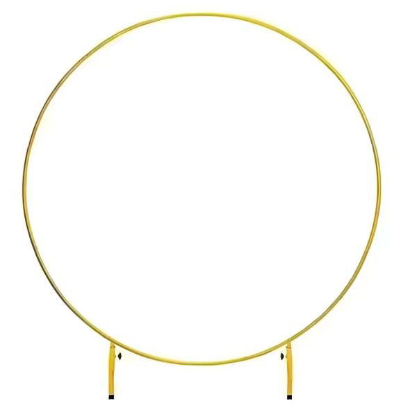 Portable Iron Backdrop Ring Stand for Party Decorations 1.8m - Golden