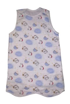 Olive Tree - 4 Layer Muslin Sleeveless Summer Sleeping Bag - Fish&amp;Bubble