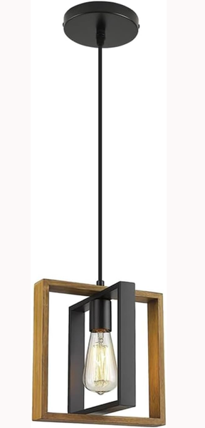 Dr Light Vintage Chandelier Industrial Wood Metal Pendant Light