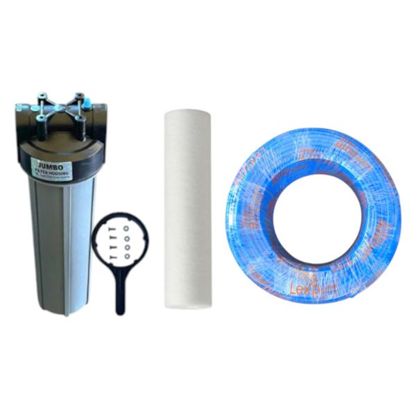1/4" Tubing Roll (100m) + 20 "5-Micron PP Sediment Filter +Jumbo Housing