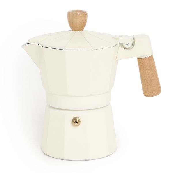 George &amp; Mason - Cream Italian Stovetop Coffee Pot - 200ml