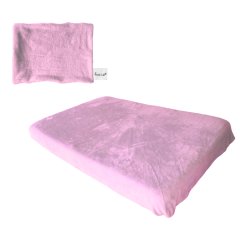 Baby Cot Fitted Sheet &amp; Pillowcase - Winter Fleece -1040x720mm-Maroon
