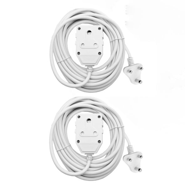 5M 10A Extension Cord with Double Coupler 2 Pack: MP-EX05