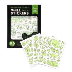 Mideer Space Themed Glow-in-the-Dark Wall Stickers: 86 Stickers