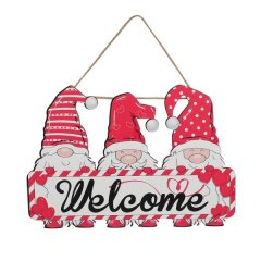 Christmas Wooden Desktop Decoration Santa Claus Decorative Hanging Plaque