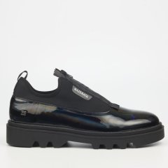 Mazerata Vichey 3 Black Men Faux Patent / Lycra Shoes