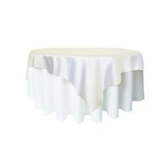 White Satin Table Overlay - 1.5m