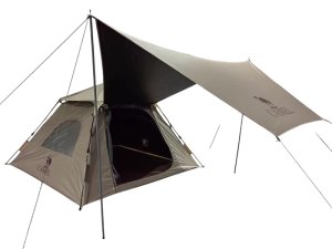 2 in 1 Camel Automatic Family Camping Tent with Canopy -Gray Green Color