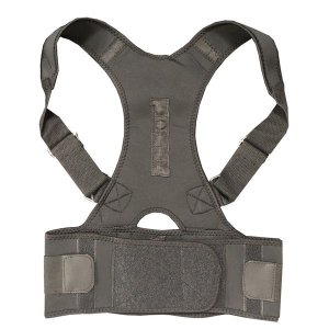 Back Posture Magnetic Therapy Corrector Brace - Black
